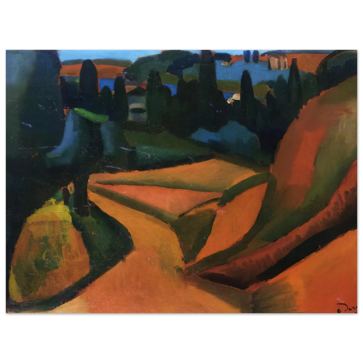 Landscape Near Martigues by Andre Derain (1908) – art poster