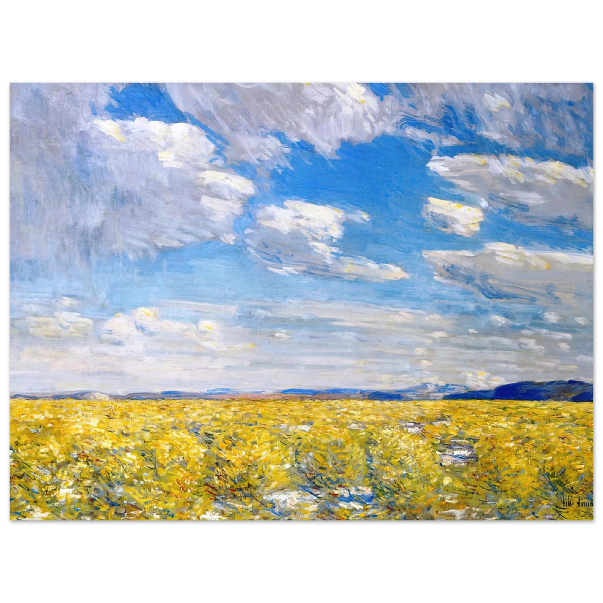 Afternoon Sky, Harney Desert by Childe Hassam – art poster