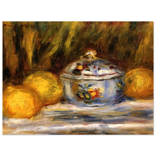 Sugar Bowl And Lemons by Pierre-Auguste Renoir – art poster