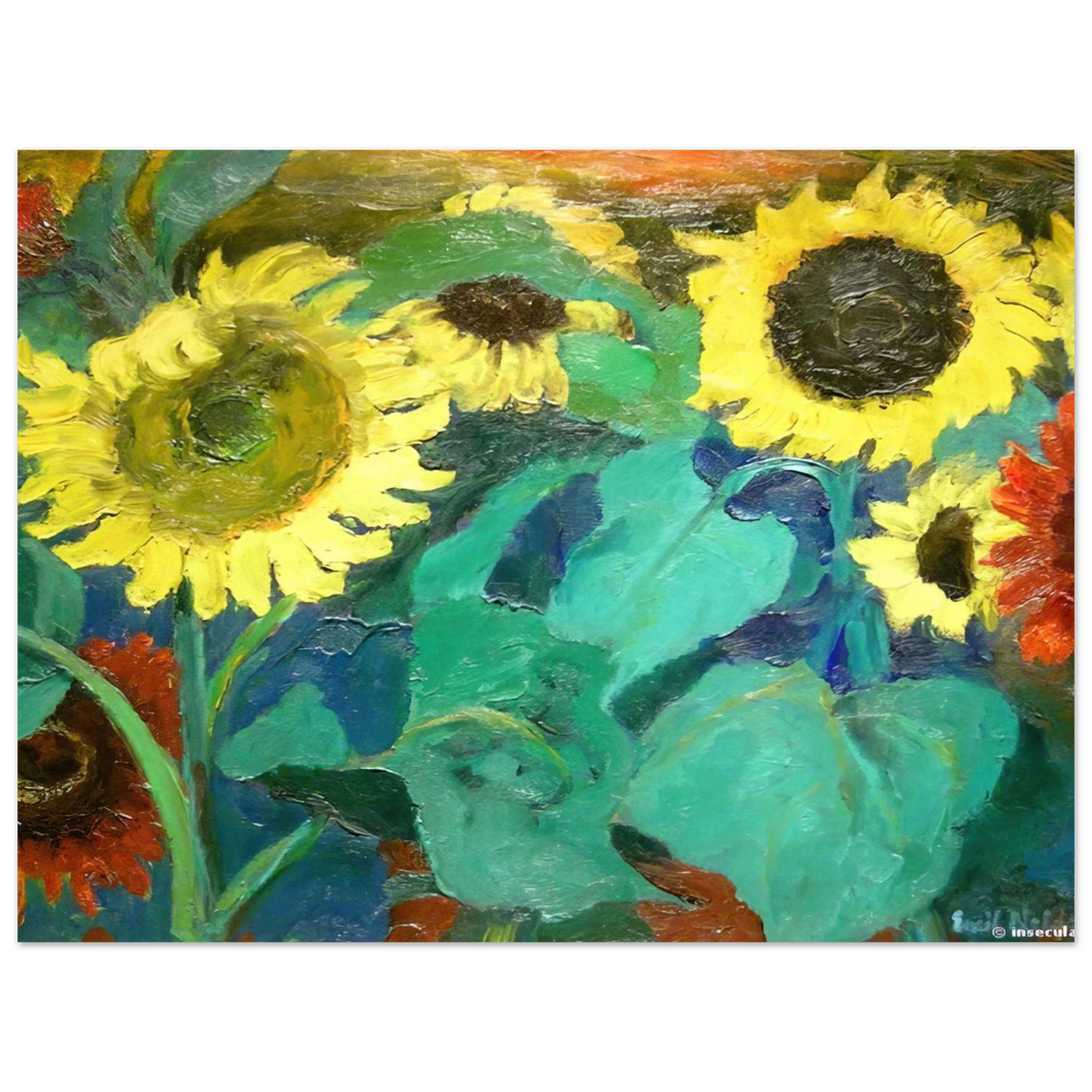 Sunflowers by Emil Nolde – art poster