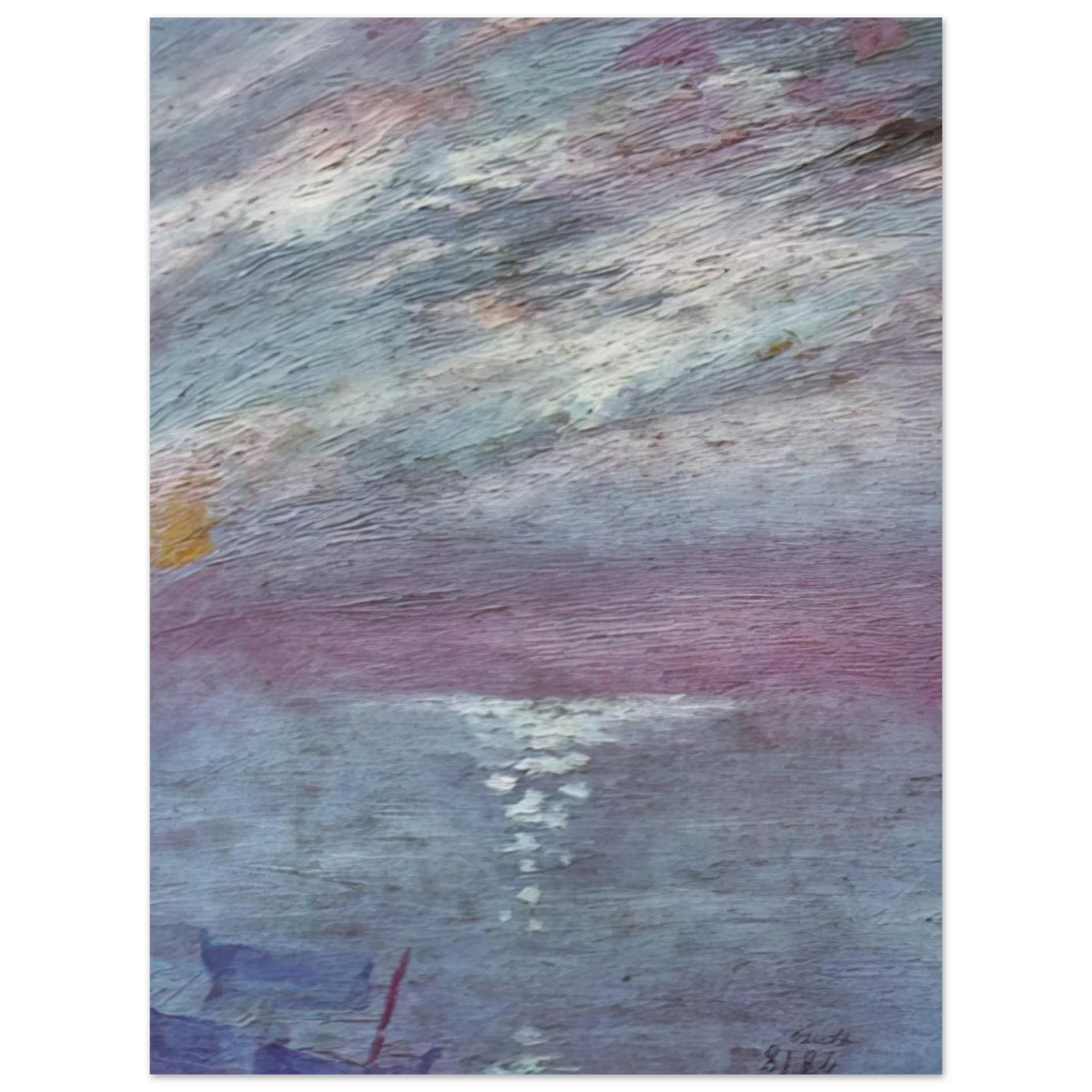 Moonlight Over The Bay At Cadaques by Salvador Dali – art poster