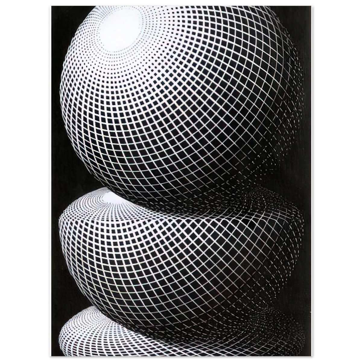 Three Spheres I Scheme by M.C. Escher – art poster, view 2