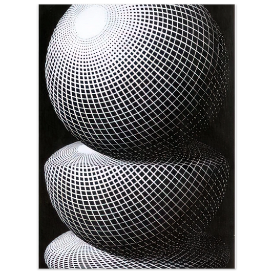 Three Spheres I Scheme by M.C. Escher – art poster, view 2