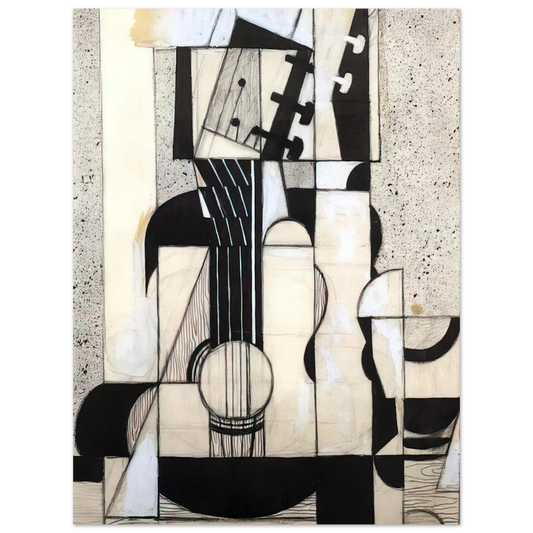 Still Life With Guitar by Juan Gris (1913) – art poster