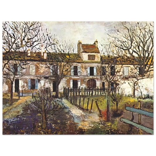 The Garden At Montmagny by Maurice Utrillo – art poster