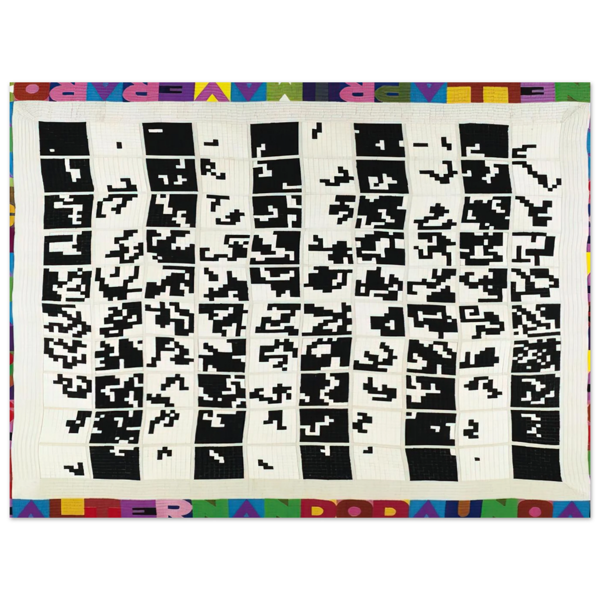Alternando Da Uno A Cento E Viceversa by Alighiero Boetti (1977) – art poster, view 2