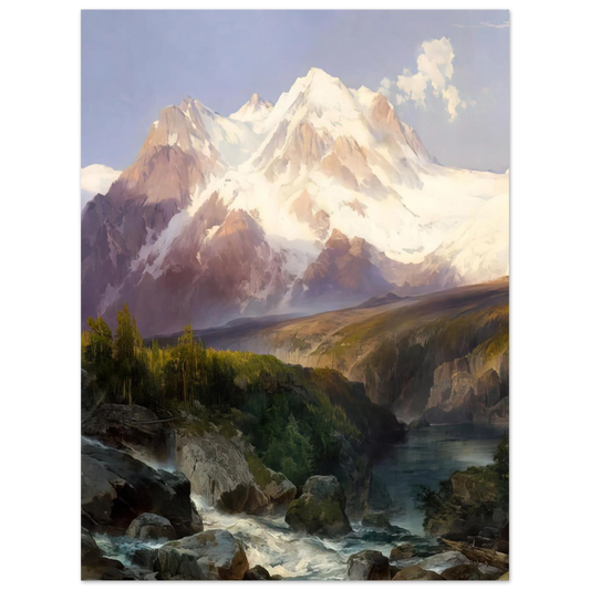 The Teton Range by Thomas Moran – art poster