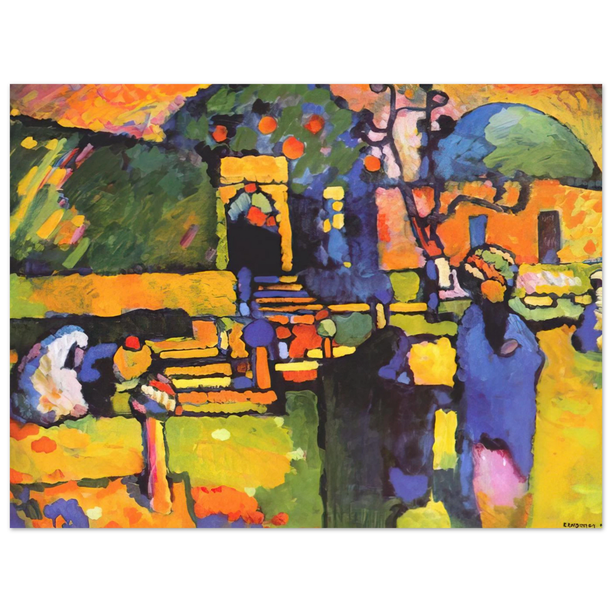 Arabs I Cemetery by Wassily Kandinsky (1909) – art poster, view 2