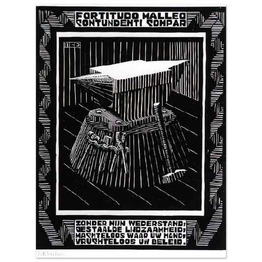 Emblemata Anvil by M.C. Escher – art poster