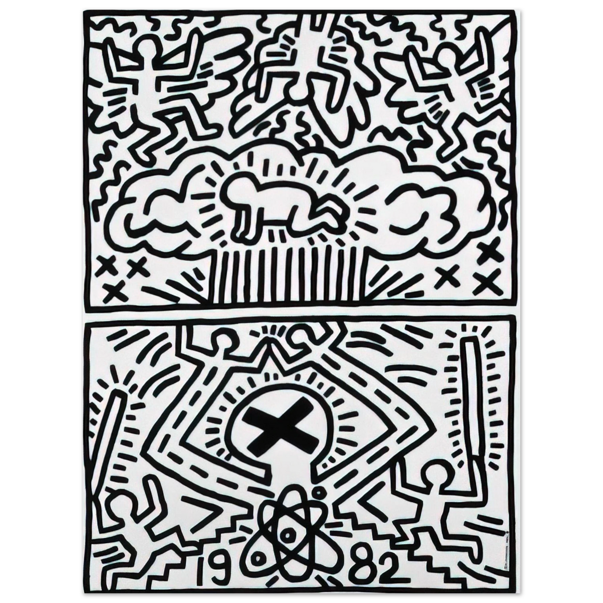 Anti Nuclear Rally by Keith Haring (1982) – art poster, view 2