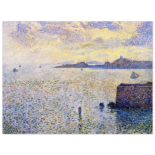 Sailboats And Estuary by Theo van Rysselberghe (1892) – art poster