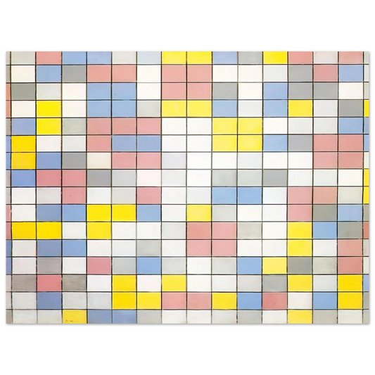 Composition With Grid Ix by Piet Mondrian – art poster