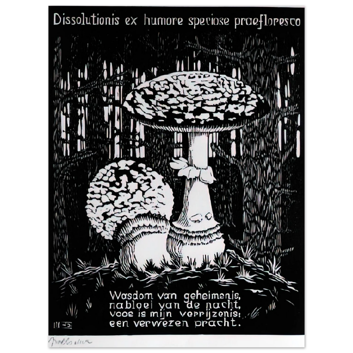 Emblemata Toadstool by M.C. Escher – art poster, view 2