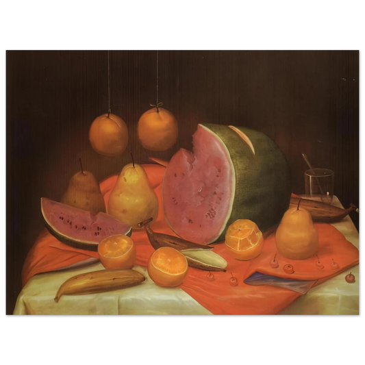Still Life With Watermelon by Fernando Botero – art poster