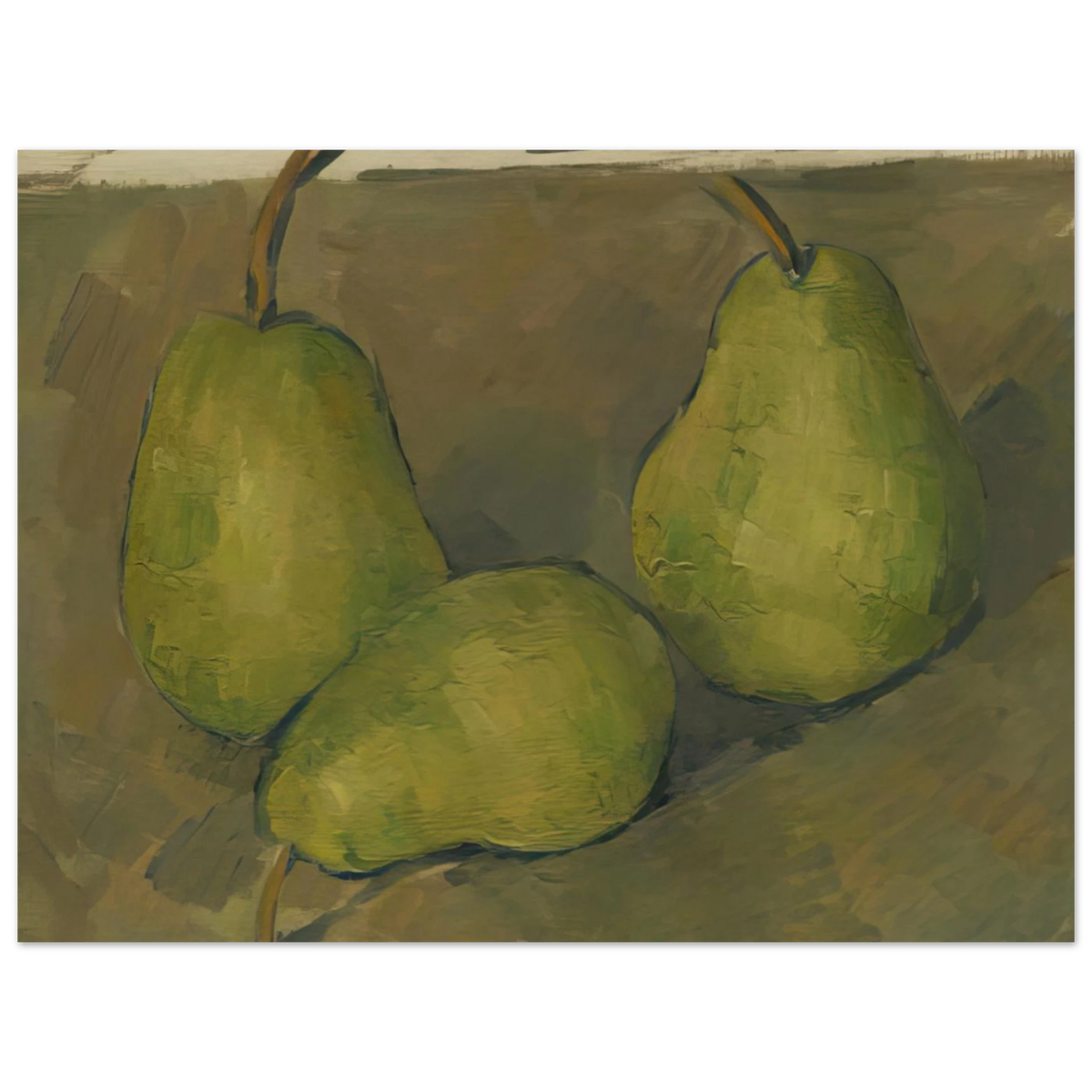 Three Pears by Paul Cézanne – art poster