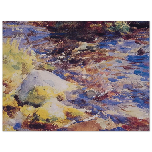 Reflections Rocks And Water by John Singer Sargent – art poster