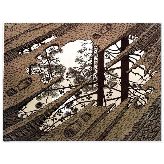 Puddle by M.C. Escher – art poster, view 2