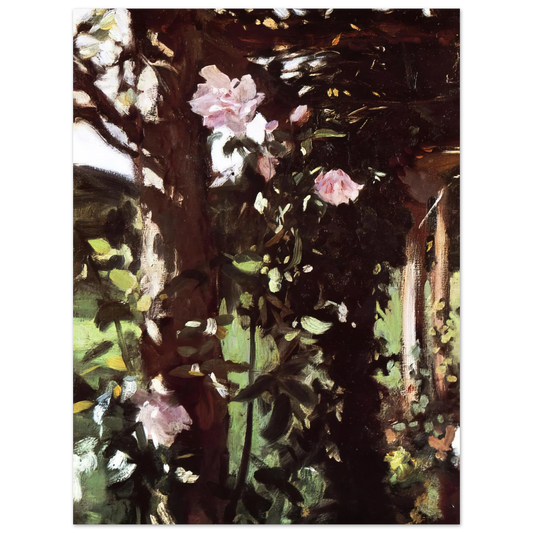 A Rose Trellis (Roses at Oxfordshire) by John Singer Sargent – art poster