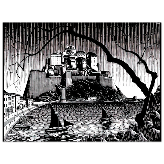 Citadel Of Calvi Corsica by M.C. Escher – art poster