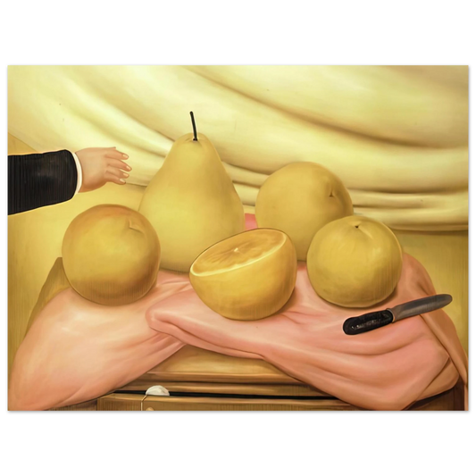 Still Life With Fruits by Fernando Botero – art poster