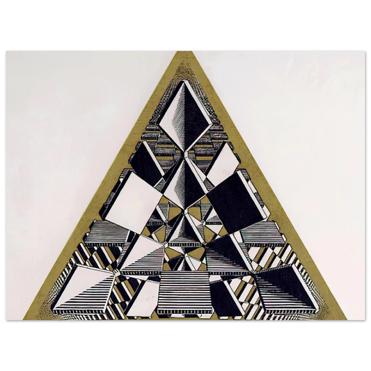 Three Intersecting Planes Colour by M.C. Escher – art poster, view 2