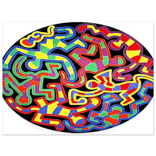 Monkey Puzzle by Keith Haring (1988) – art poster