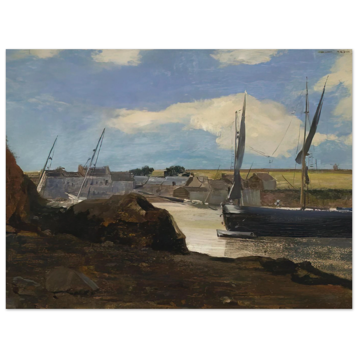 The Port Of Morgat by Odilon Redon (1882) – art poster