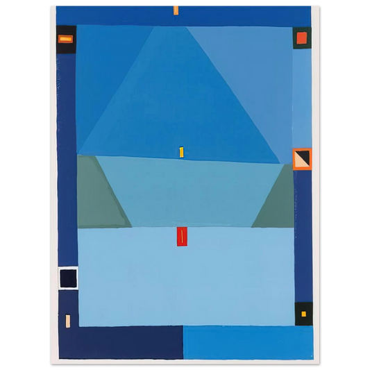 No Title Blue Abstraction by Jerzy Nowosielski (1997) – art poster