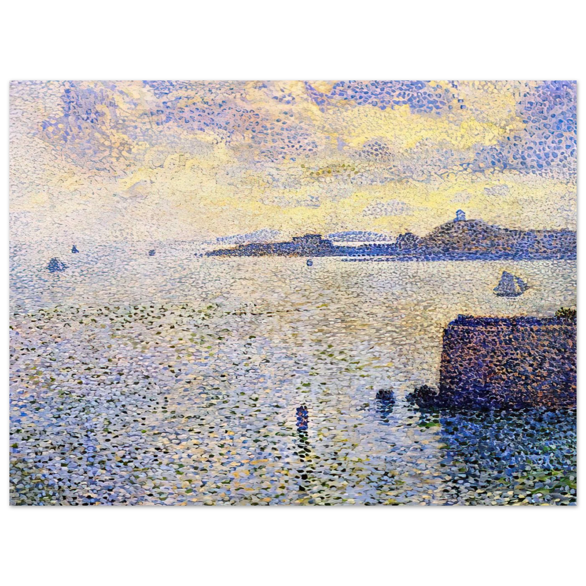Sailboats And Estuary by Theo van Rysselberghe (1892) – art poster, view 2