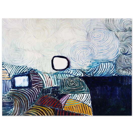 Spiral Development In Green Violet Blue Gold by Victor Pasmore (1951) – art poster