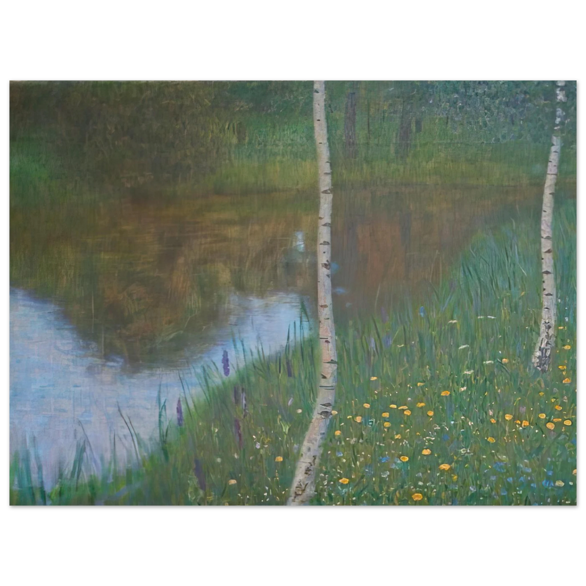Lakeside With Birch Trees by Gustav Klimt (1901) – art poster, view 2