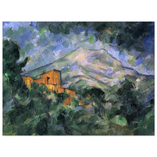 Montagne Sainte-Victoire And The Black Chateau by Paul Cézanne – art poster