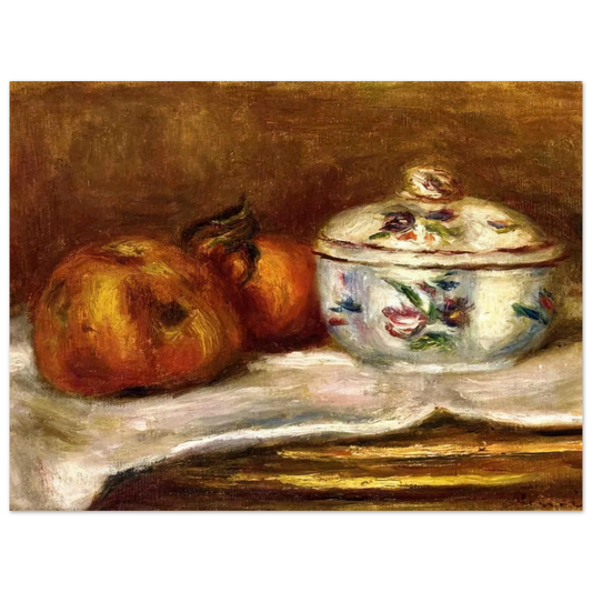 Sugar Bowl, Apple And Orange by Pierre-Auguste Renoir – art poster