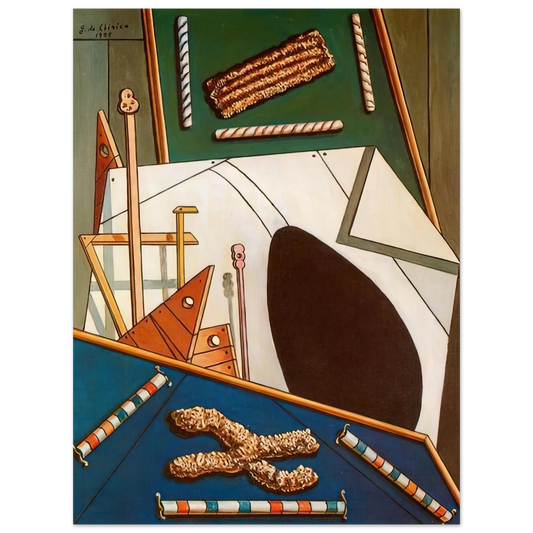 Metaphysical Interior With Biscuits by Giorgio de Chirico – art poster