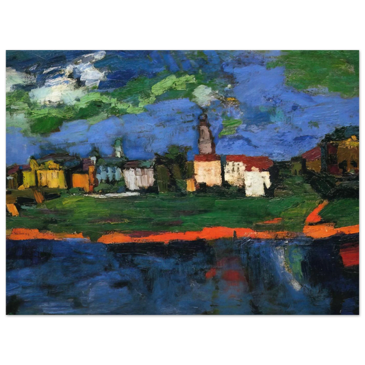 The Elbe Near Dresden by Oskar Kokoschka – art poster
