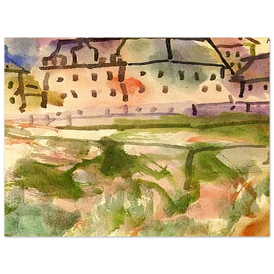 Houses Near The Gravel Pit by Paul Klee (1913) – art poster