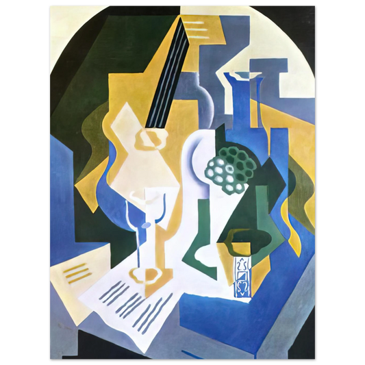 Still Life With Fruit Bowl And Mandolin by Juan Gris (1919) – art poster, view 2