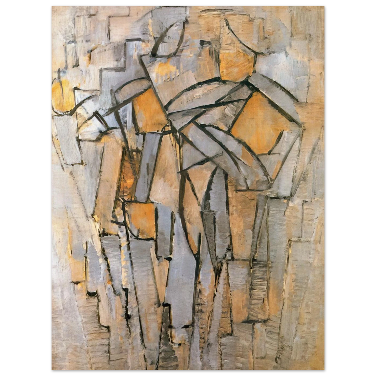 Composición En Gris – Azul by Piet Mondrian – art poster, view 2