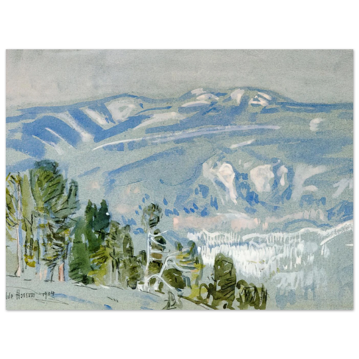 Looking Towards Mount Adams From Mount Hood by Childe Hassam – art poster, view 2