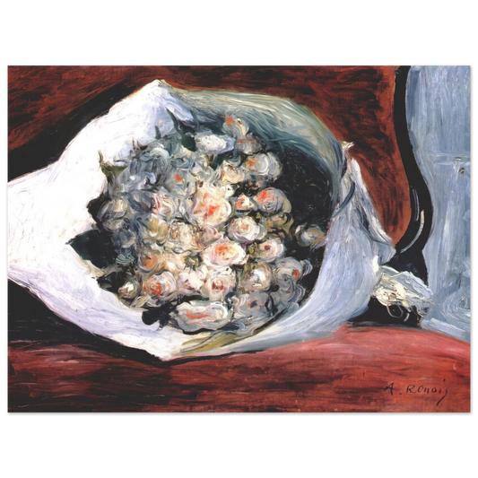 Bouquet In A Theater Box by Pierre-Auguste Renoir – art poster