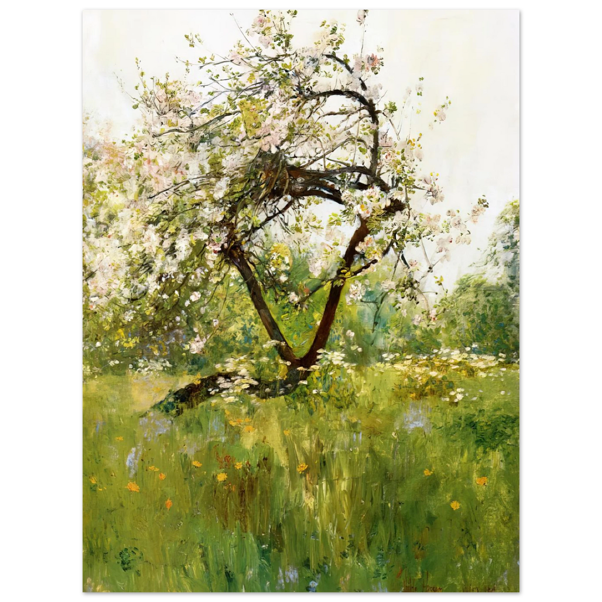 Peach Blossoms - Villiers-le-bel by Childe Hassam – art poster, view 2