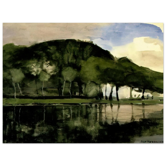 Along The Amstel by Piet Mondrian – art poster