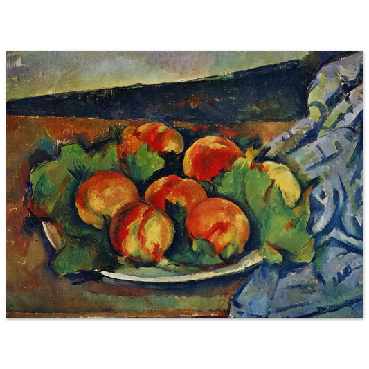 Dish Of Peaches by Paul Cézanne – art poster, view 2