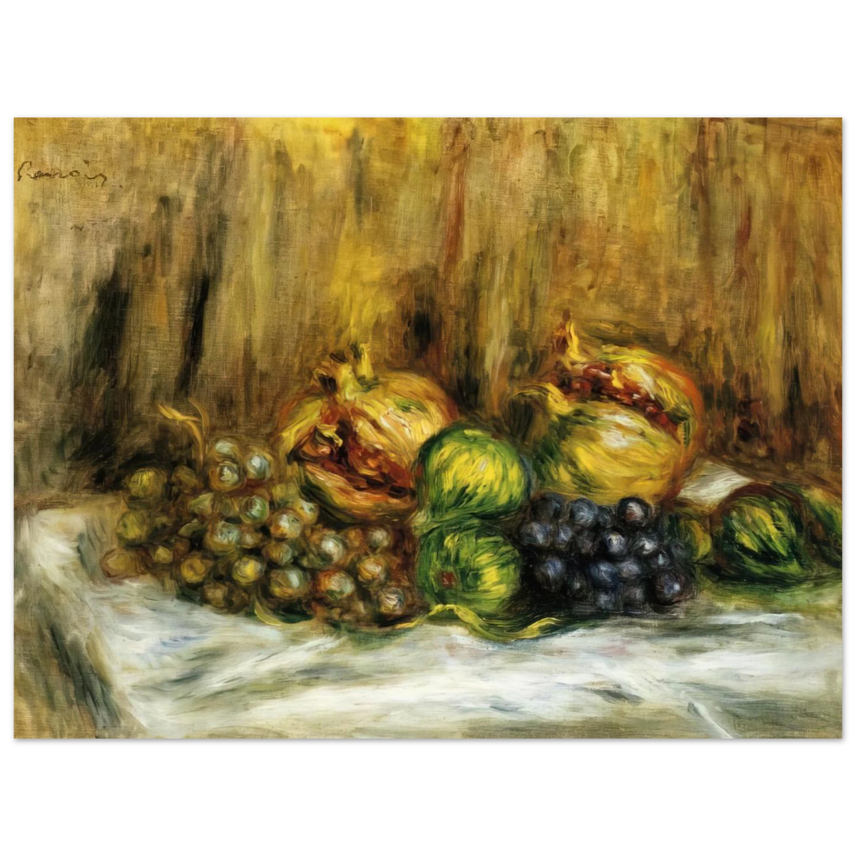 Still Life With Grapes by Pierre-Auguste Renoir – art poster