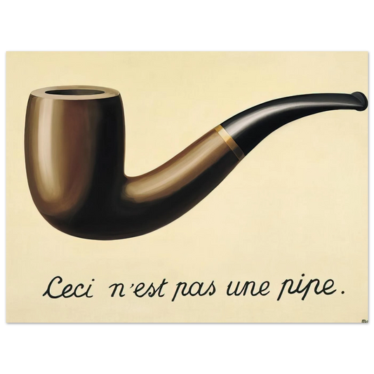 The Treachery Of Images This Is Not A Pipe by René Magritte (1948) – art poster, view 2