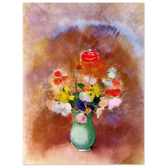 Poppies In A Vase by Odilon Redon – art poster