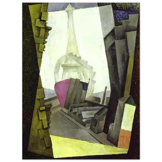 La Tour Eiffel by Diego Rivera (1914) – art poster