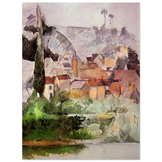 Medan Chateau And Village by Paul Cézanne – art poster