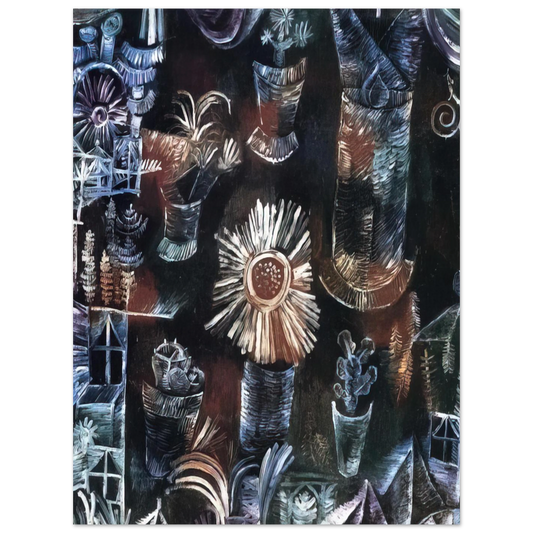 Still Life With Thistle Bloom by Paul Klee (1919) – art poster