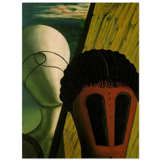 Two Heads by Giorgio de Chirico (1918) – art poster